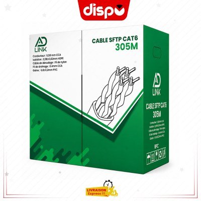 Câble Réseau CAT6 SFTP 305M Ad Link