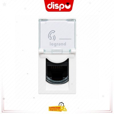 Prise RJ45 Multimédia Mosaic Catégorie 6 F/UTP 1 Module – Blanc
