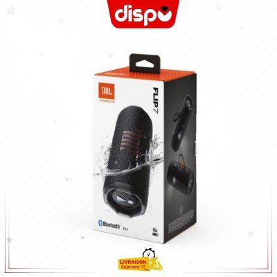 Enceinte Bluetooth JBL Flip 7 –Autonomie 14 hrs étanchéité IP68 et résistance à la poussière