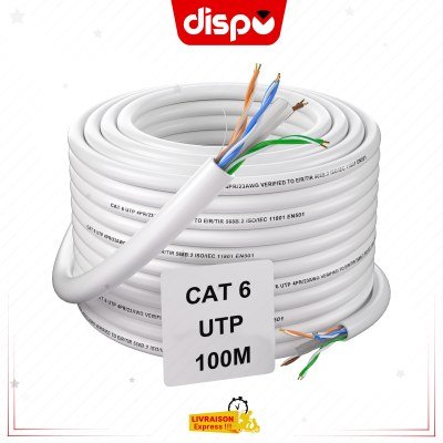 Rouleau Câble Réseau Ethernet RJ45 Ad Link UTP Cat 6 100m