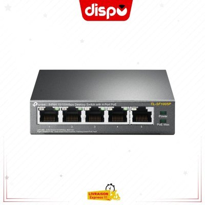 Switch TP-LINK TL-SF1005P Switch de bureau 5 ports 10/100 Mbps 4 ports PoE