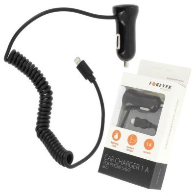 Forever Chargeur Voiture Compatible iPhone - 2.1a - Noir