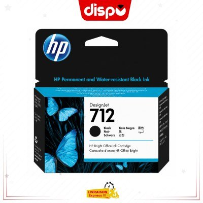 Cartouche d'Encre HP 712 Noire Originale (3ED71A)