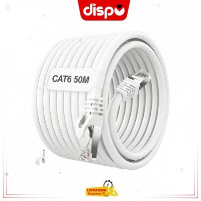 Rouleau Câble Réseau Ethernet RJ45 Ad Link FTP Cat 6 50m : La Connectivité Filaire Sans Compromis