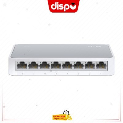 Switch TP-LINK TL- SF1008D Switch de bureau 8 ports 10/100 Mbps Fast Ethernet