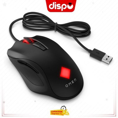 Souris Gaming HP OMEN Vector (Filaire - USB, 6 Boutons Programmables, 16 000 DPI, Rétroéclairage LED RGB, Noire)