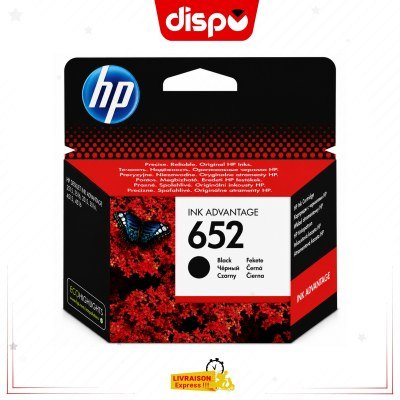 Cartouche d'Encre HP 652 Noir Originale (F6V25AE)