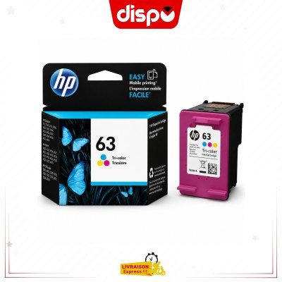 Cartouche d'Encre HP 63 Tricolore Originale