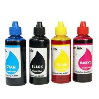 Pack d'encres pour Imprimante HP / Canon / Epson /- Noir, Jaune, Bleu, Rouge