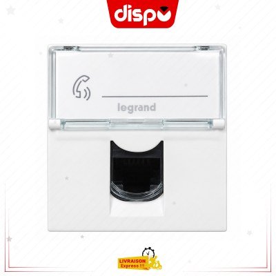 Legrand – Prise RJ45 Multimédia Mosaic Catégorie 6 F/UTP 2 Modules