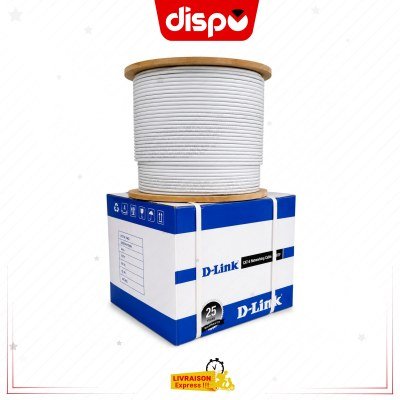 Rouleau câble réseau D-Link RJ45 FTP Cat 6A 305 m : Le Choix de la Performance