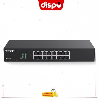 Switch Tenda TEG1016D Switch Ethernet Gigabit 16 ports | Non Administrable 10/100/1000 Mbps