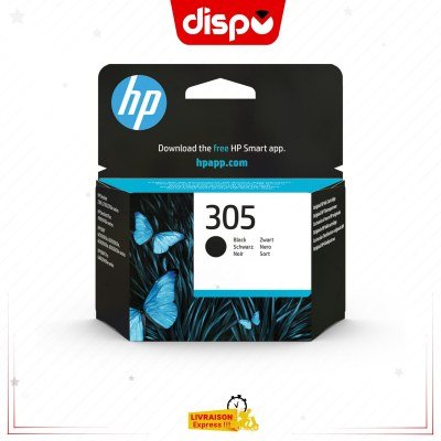 Cartouche d'Encre HP 305 Noir Originale (3YM61AE)