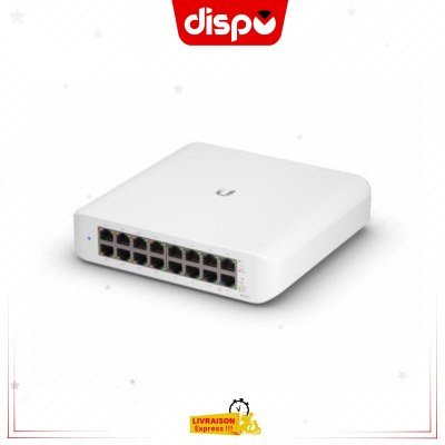 Switch Ubiquiti UniFi USW-Lite-16-PoE | Switch Gigabit 16 ports avec 8 ports PoE+ 802.3at