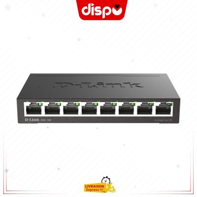 Switch D-Link DGS-108 Commutateur de bureau Gigabit non géré à 8 ports