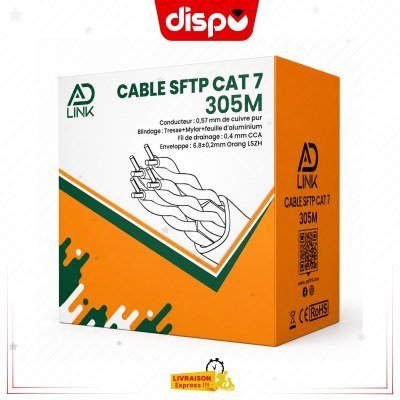 Câble Réseau SFTP Cat7 305m AD Link : La Solution Professionnelle par Excellence