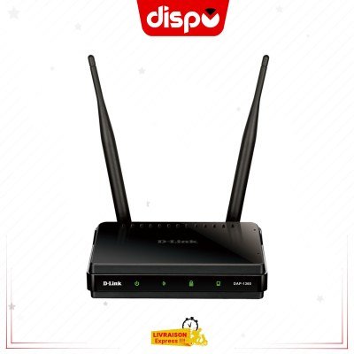 Répétiteur D-Link DAP-1360 300 Mbps Wi-Fi N 2.4 Ghz Avec 2 Antennes Fixes Omnidirectionnelles