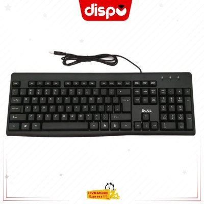 Clavier Filaire DELL KB-218 USB Qwerty