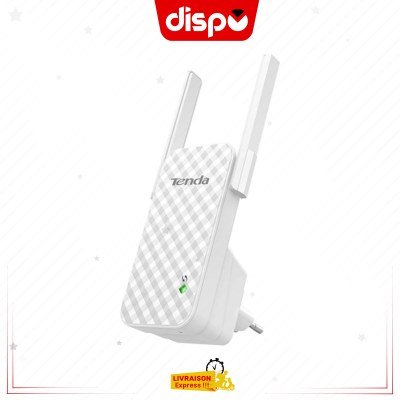 Répéteur Tenda A9 N300, Amplificateur Wi-Fi Universel, Antennes 3dBi , Couverture Étendue