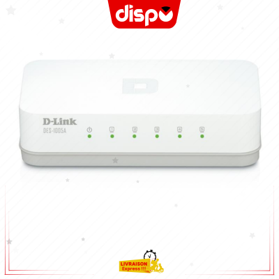 SWITCH D-Link 5 ports 10/100 DES-1005C Commutateur Ethernet rapide non géré à 5 ports