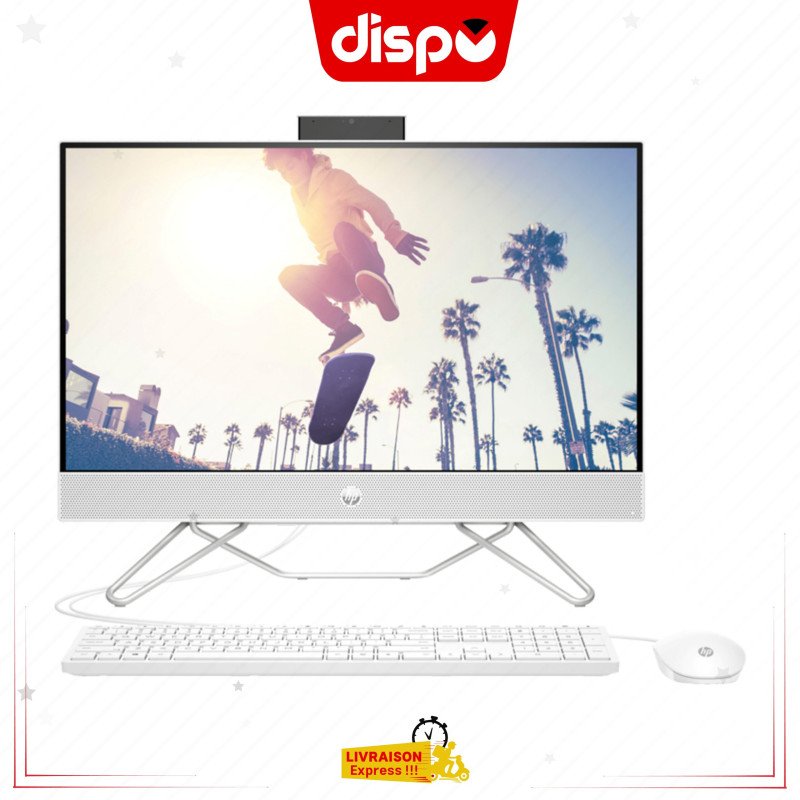 Ordinateur All-in-One HP 24 1493NH Intel Core i5 RAM 8 GB SSD 512 GB Ecran 24″ Full HD WIN 11