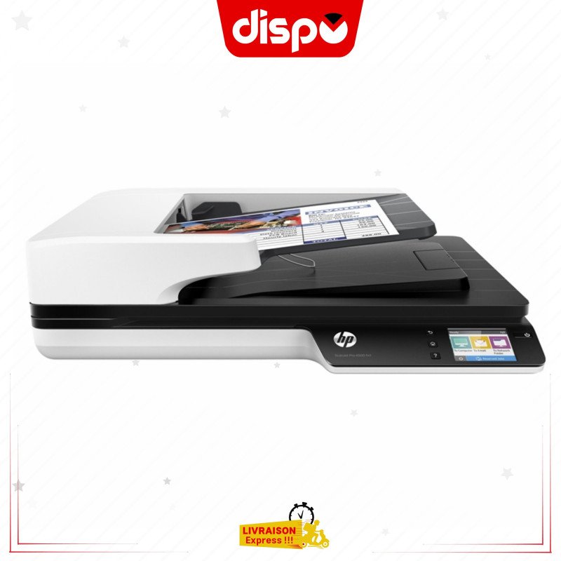 Scanner HP ScanJet Pro 4500 fn1 + Écran tactile USB 3.0 Gigabit LAN Wi-Fi