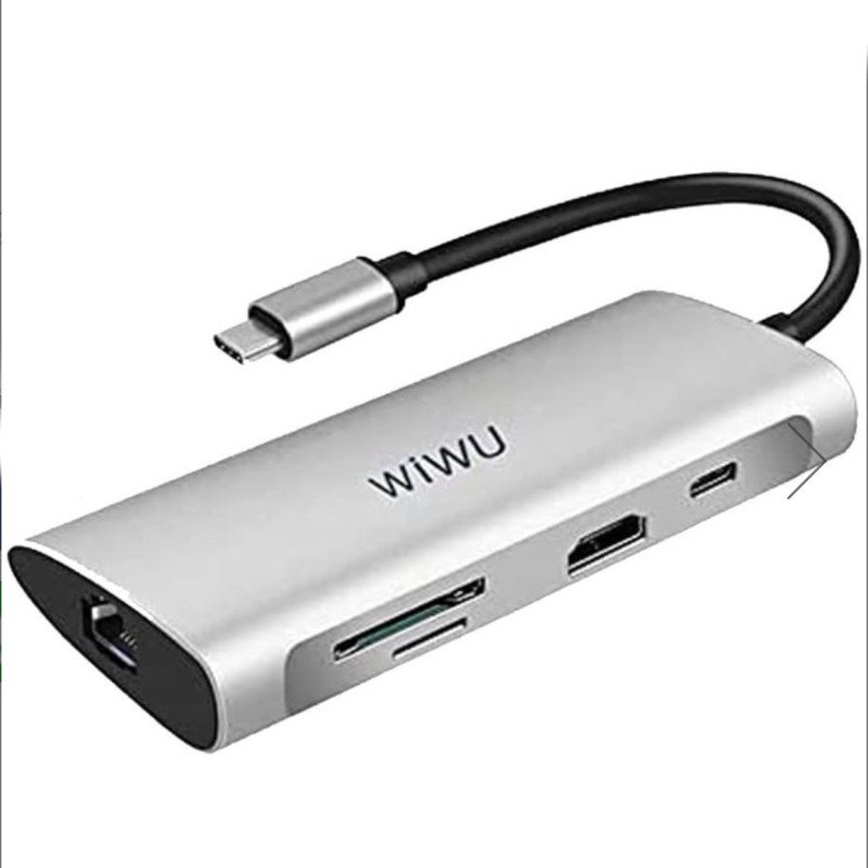 Adaptateur de hub Wiwu Alpha A831HRT 8-en-1 de type C