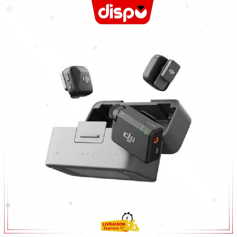 Microphone sans fil /Dji Mic Mini (2 TX + 1 RX + étui de charge) Capture audio claire
