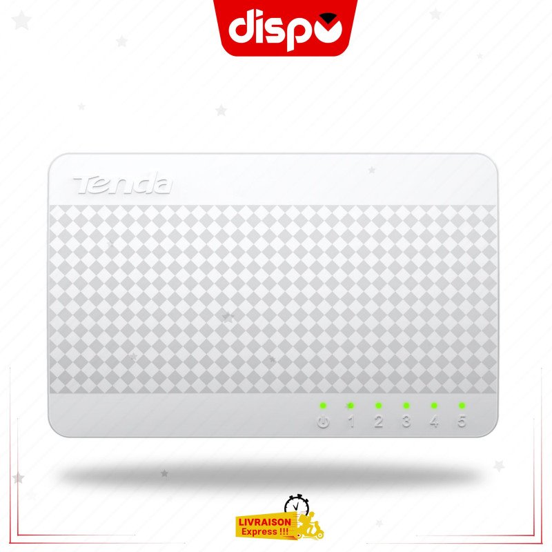 Switch Tenda S105 5 ports RJ45 de 10/100Mbps