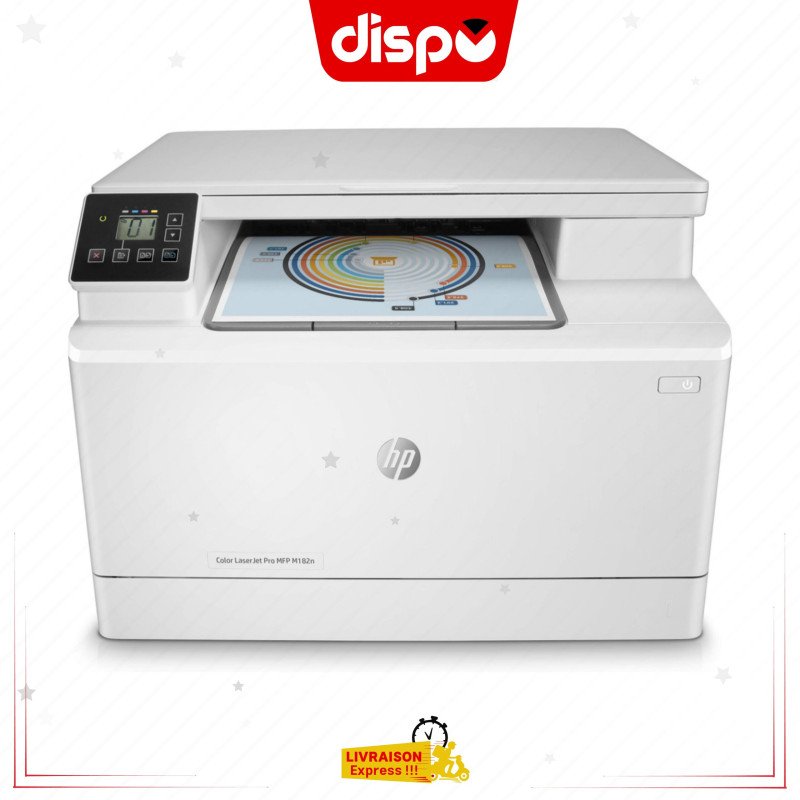 Imprimante Multifonction HP LaserJet Pro MFP M182n A4 Couleur