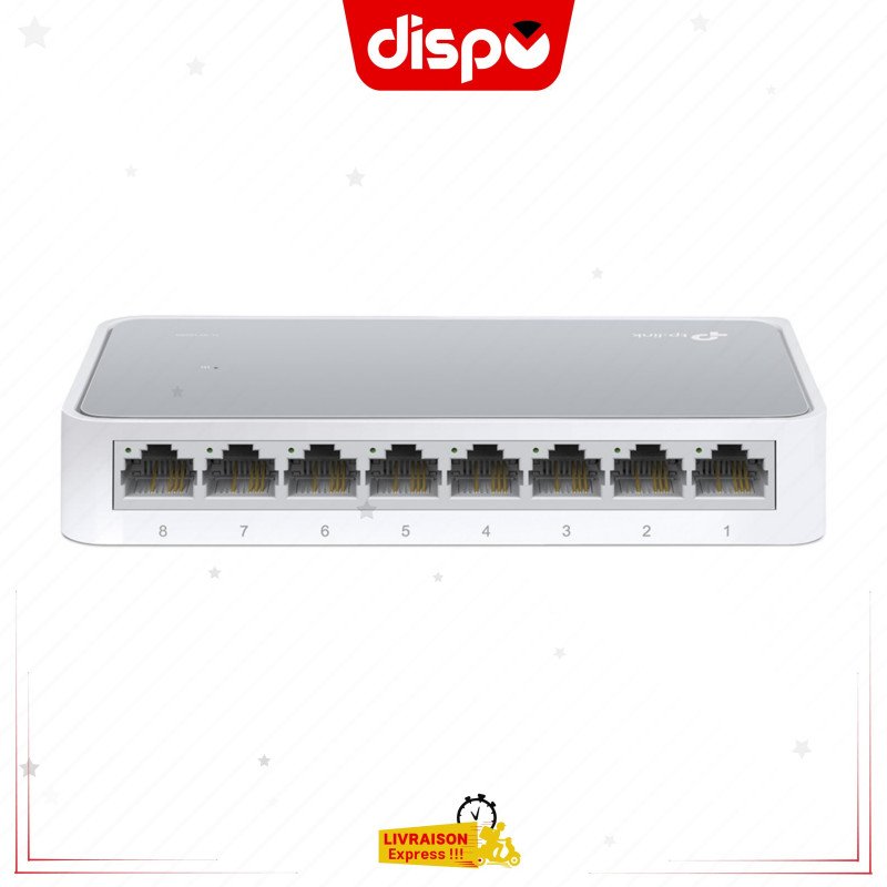 Switch TP-LINK TL- SF1008D Switch de bureau 8 ports 10/100 Mbps Fast Ethernet