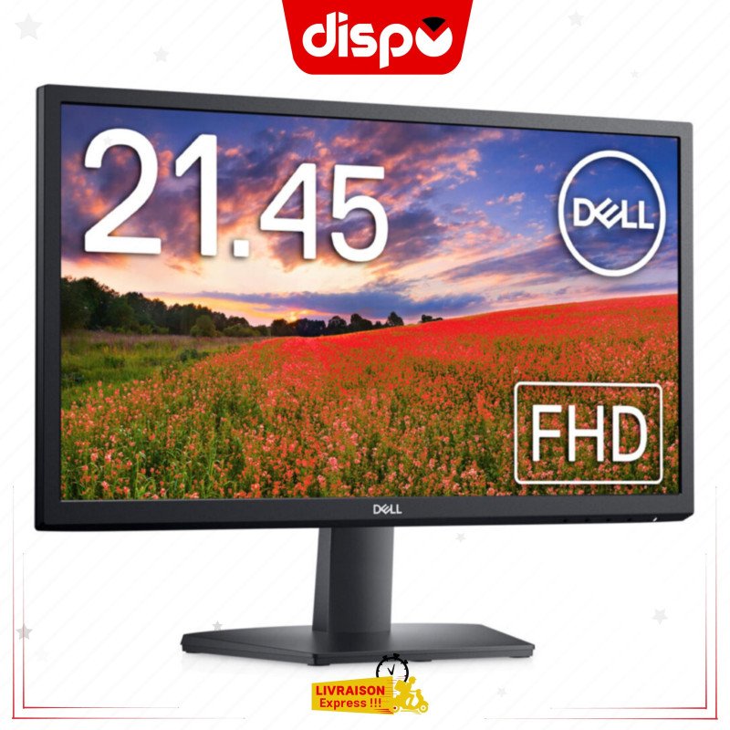 Ecran PC Dell 22 SE2222H 21,5″ Full HD 75Hz, VA, 5ms, VESA (100x100mm), Va HDMI VGA