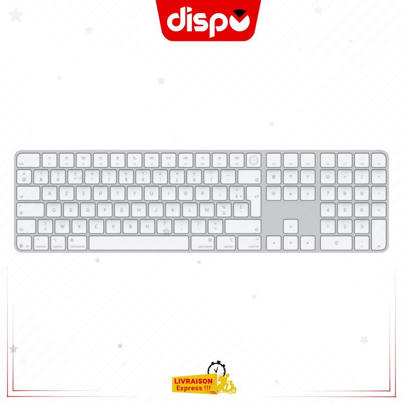 Clavier MacBook A1843 avec Touch ID et pavé numérique - Blanc