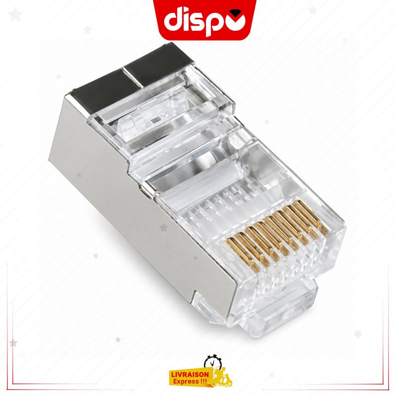 Connecteur RJ45 Mâle Cat6 Blindé