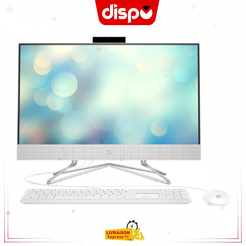 Ordinateur All-in-One HP 24-DF1114NH CORE I5-1135G7 8GB RAM, 1TB écran 23,8