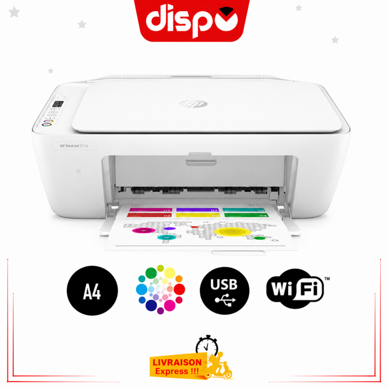 Imprimante Multifonction HP DeskJet 2710 Couleur