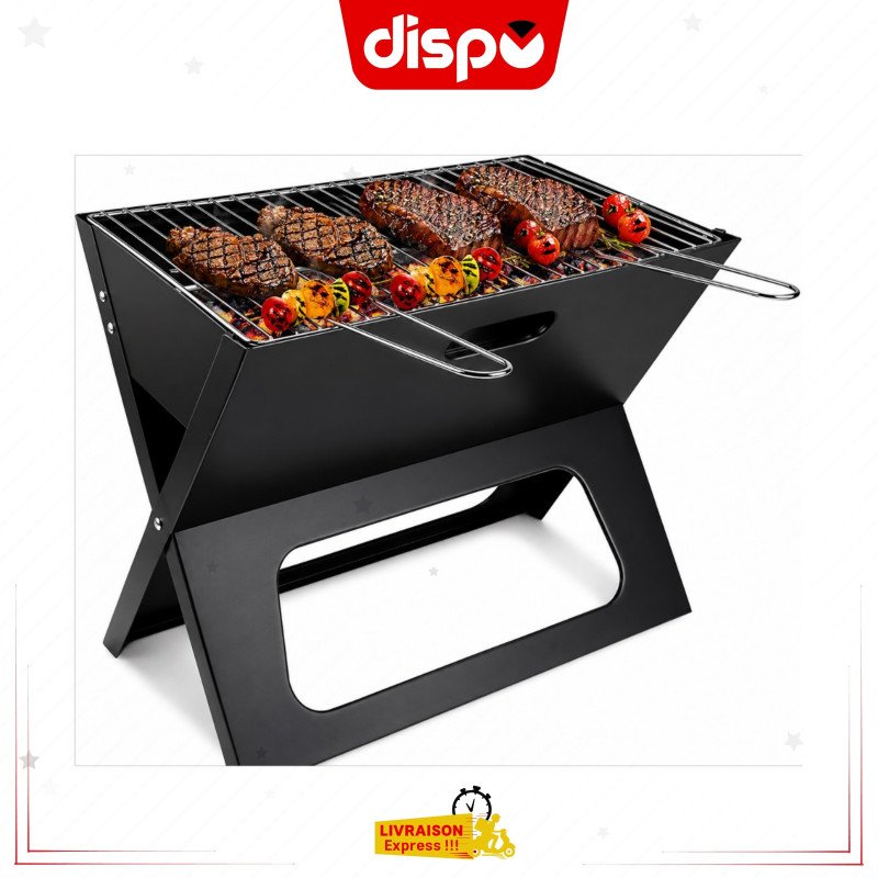 Barbecue au Charbon Pliable Decakila KMCC0014B Noir