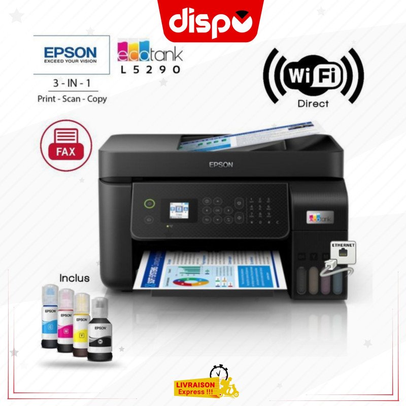 Imprimante Epson EcoTank L5290 Multifonction A Réservoirs Rechargeables