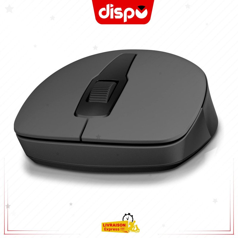 Souris Sans Fil HP 150, 1600 DPI pour gaucher et droitier Dongle USB-A - Noir