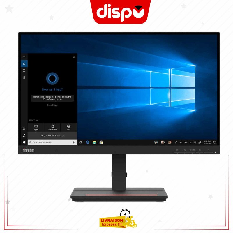 Écran PC Lenovo S22e-20 21,5″ Full HD ThinkVision HDMI, VGA