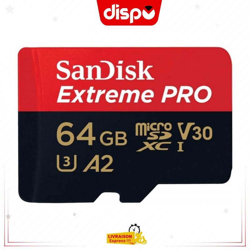 Carte Mémoire Micro SD SanDisk Extreme PRO 64GB