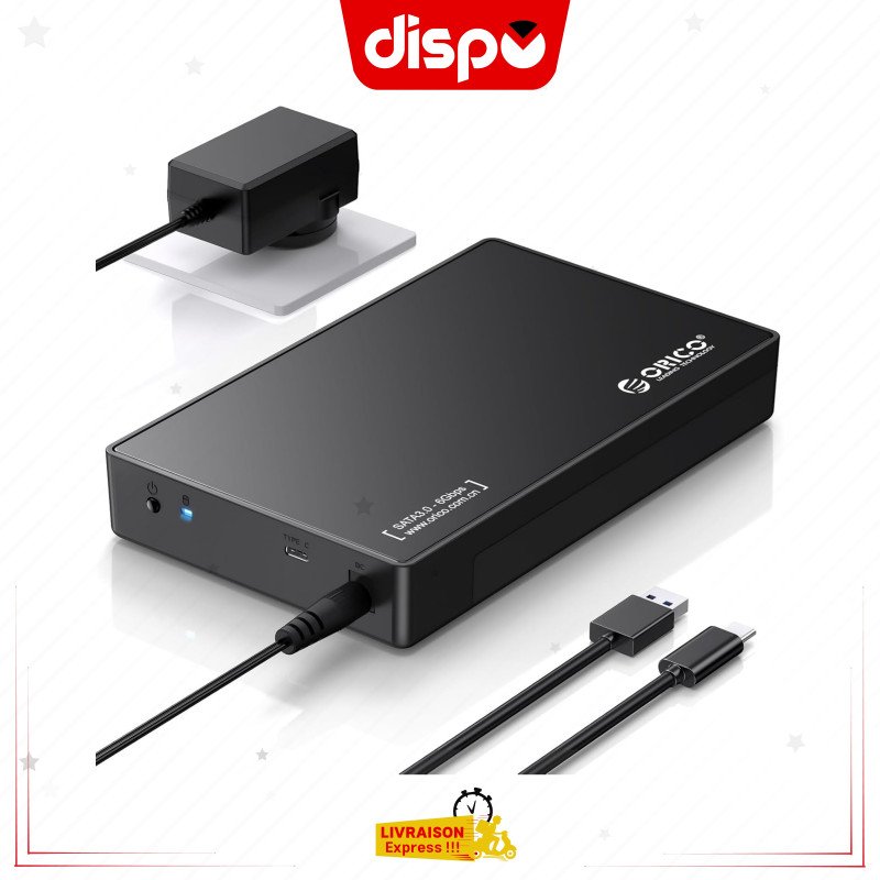Boîtier de Disque Dur ORICO 3588US3 USB 3.0 pour HDD/SSD 3,5"