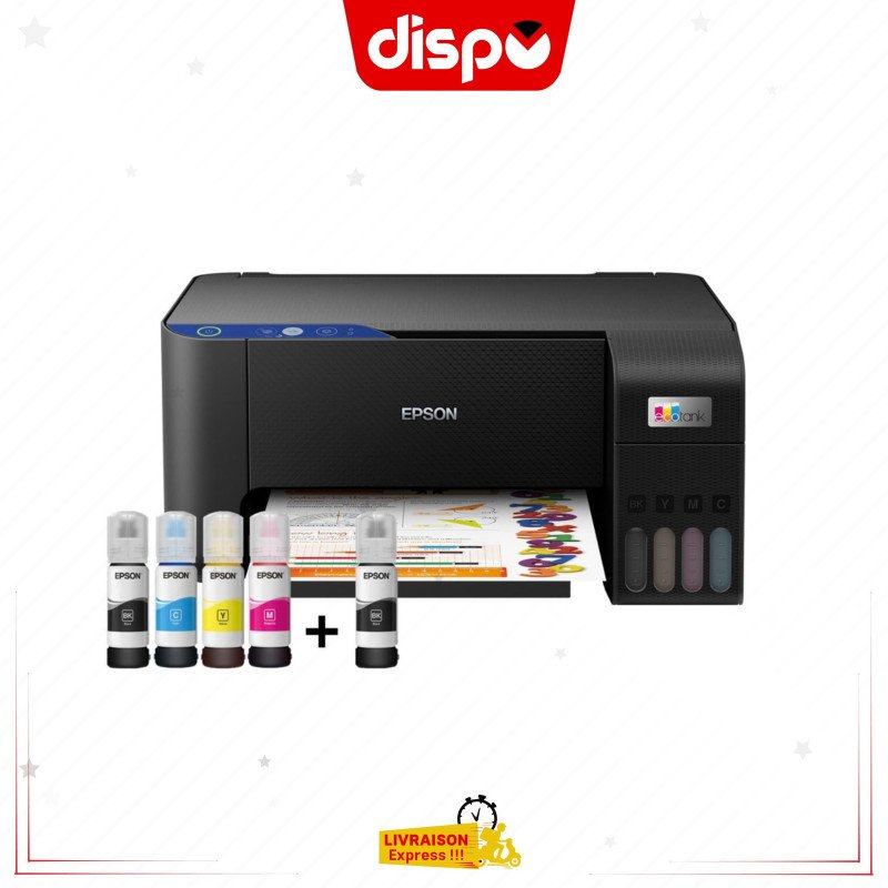 Imprimante Epson Eco Tank L3211 A4 À Réservoir D'encre 3 En 1 Couleur