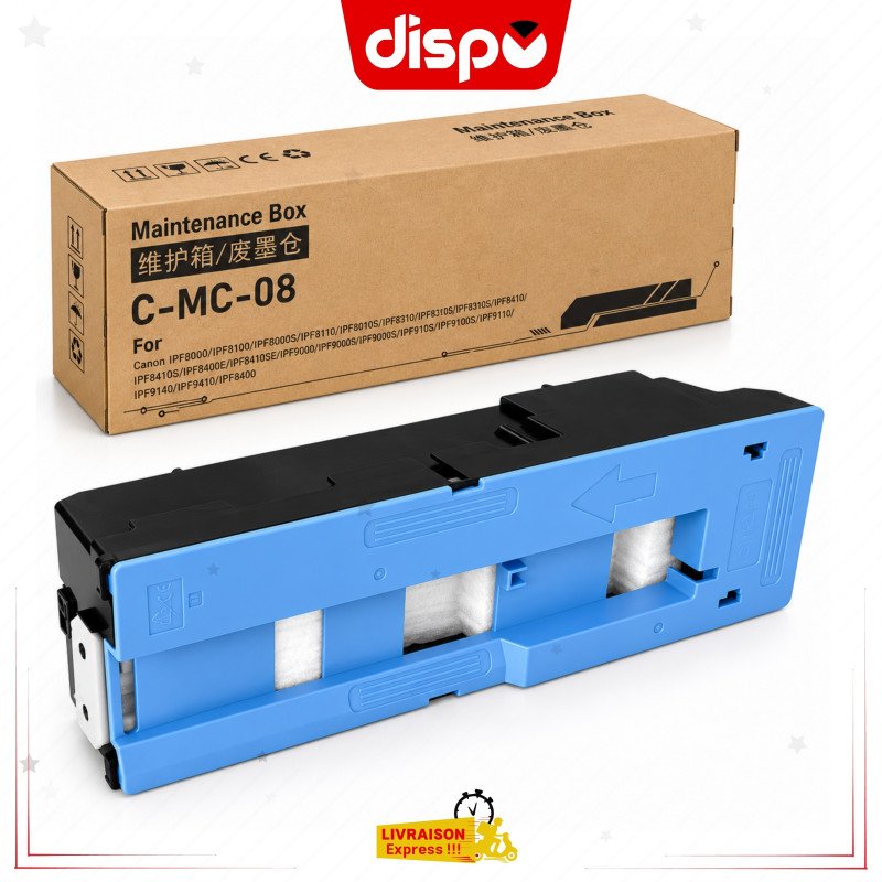 Boîte de Maintenance Compatible Canon MC-08 – Pour imagePROGRAF iPF8000, iPF8100, iPF8300, iPF8400, iPF9000, iPF9100