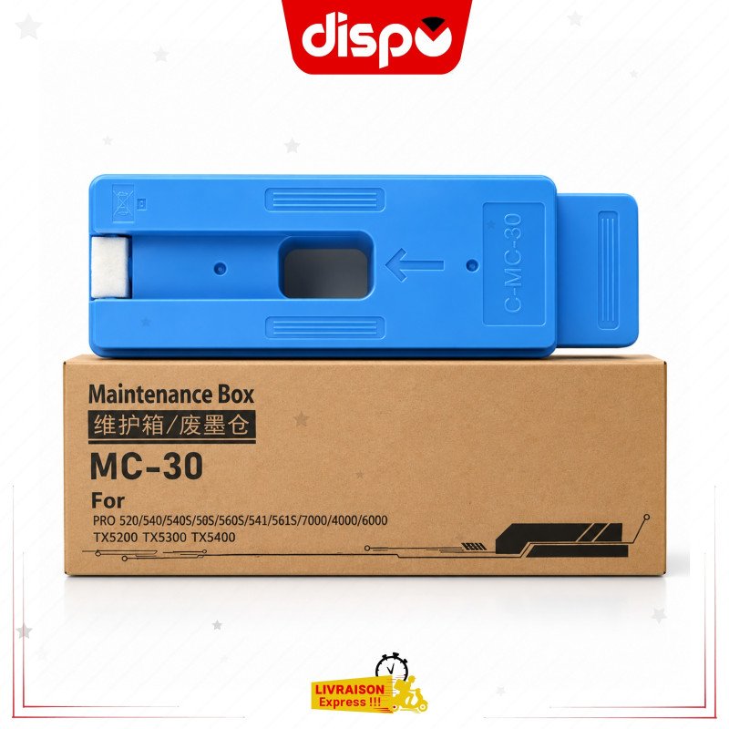 Boîte de Maintenance Compatible Canon MC-30 – Pour imagePROGRAF PRO-520, PRO-540, PRO-560, TX-5200, TX-5300