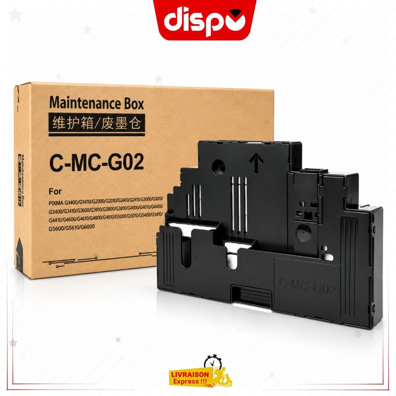 Boîte de Maintenance Compatible Canon MC-G02 – Pour Imprimantes PIXMA G1410, G2410, G3410, G4410, G5010