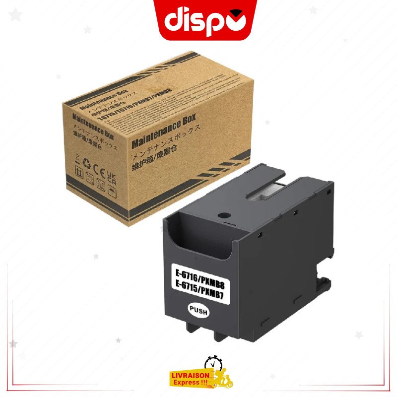 Boîte de Maintenance Compatible Epson T6715 / T6716 (PXMB7 / PXMB8) – Pour WorkForce Pro WF-3820, WF-4720, WF-4730, WF-4740