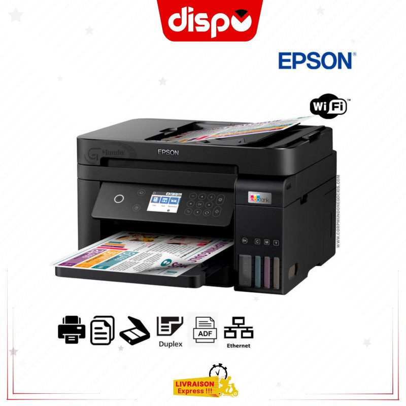 Imprimante Epson L6270 Pro 3 en 1 Couleur A4 A Réservoir D’encre
