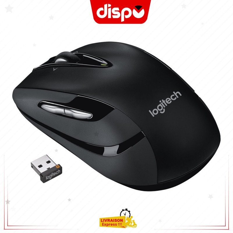 Souris Sans Fil Logitech M545, 2,4 GHz avec Récepteur USB –Noir