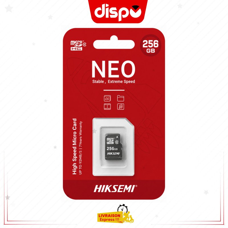 Carte Mémoire HIKSEMI NEO HS-TF-C1 MicroSD 256GB